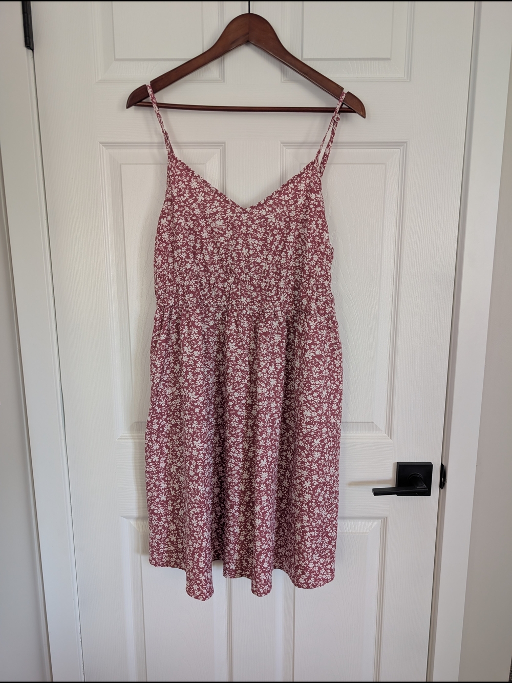 Floral Spaghetti Strap Sundress in Dusty Rose